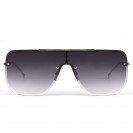 One-piece flat-top square sunglasses (Purple transparent)