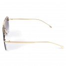 One-piece flat-top square sunglasses (Purple transparent)