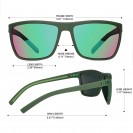 Polarized Sunglasses for Men and Women (Green Frame)