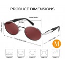 Retro Oval Women's Sunglasses (Brown)