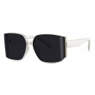 Women's Oversized Stylish Wraparound Sunglasses (Purple Grey)