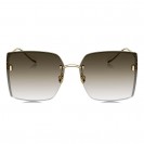 Women's Fashionable and Elegant Oversized Square Sunglasses (Gold)