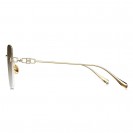 Women's Fashionable and Elegant Oversized Square Sunglasses (Gold)