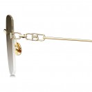 Women's Fashionable and Elegant Oversized Square Sunglasses (Gold)
