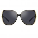 Women's Elegant Romantic Butterfly Sunglasses (Black and Gold)