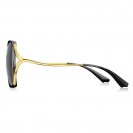 Women's Elegant Romantic Butterfly Sunglasses (Black and Gold)
