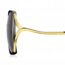 Women's Elegant Romantic Butterfly Sunglasses (Black and Gold)