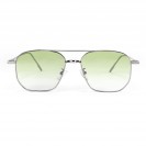 Square sunglasses for men and women (Green transparent)