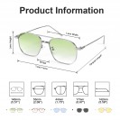 Square sunglasses for men and women (Green transparent)