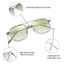Square sunglasses for men and women (Green transparent)