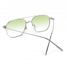 Square sunglasses for men and women (Green transparent)