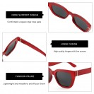 Polarized protective square sunglasses for men and women (red)