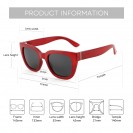 Polarized protective square sunglasses for men and women (red)