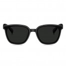 Fashion Square Polarized Sunglasses for Men and Women (Gloss Black)